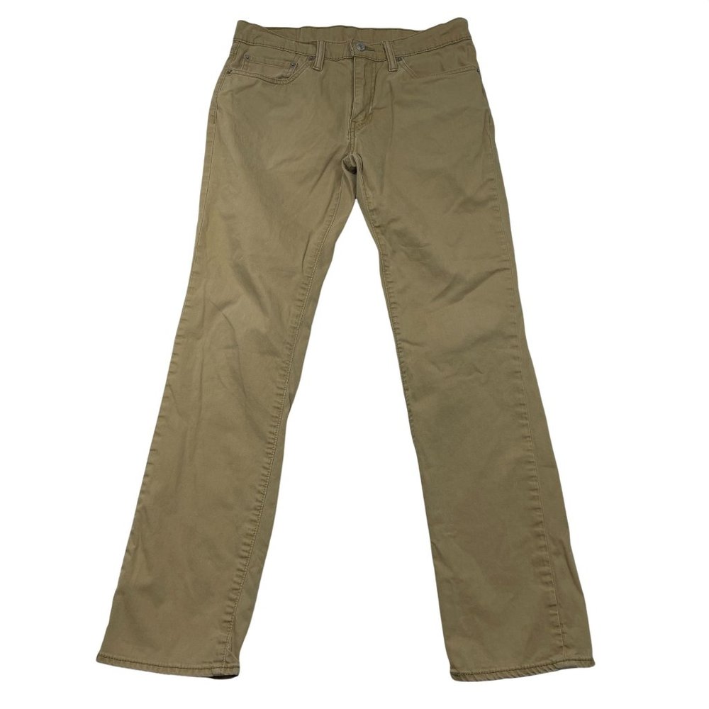 Levis Mens Slim Fit 511 Khaki Jeans Size 32x32 Tan Uniform Casual Stretch